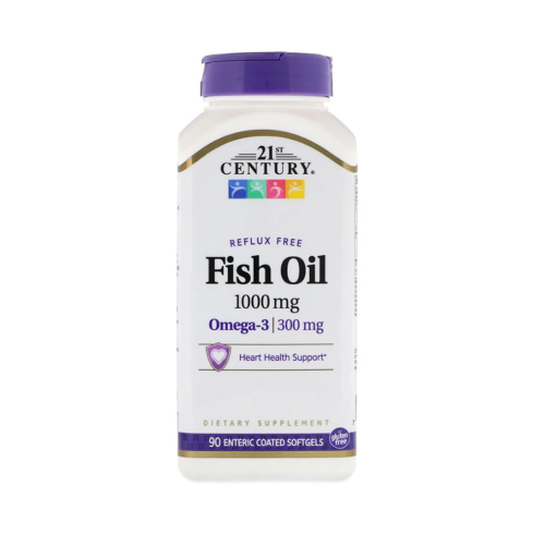 21st Century Omega-3 Fish Oil (1000mg, 90 Softgels)