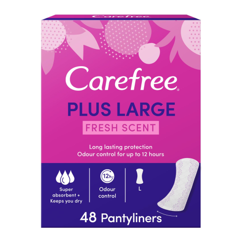 Carefree Liners Plus Large Fresh Scent (48pcs)