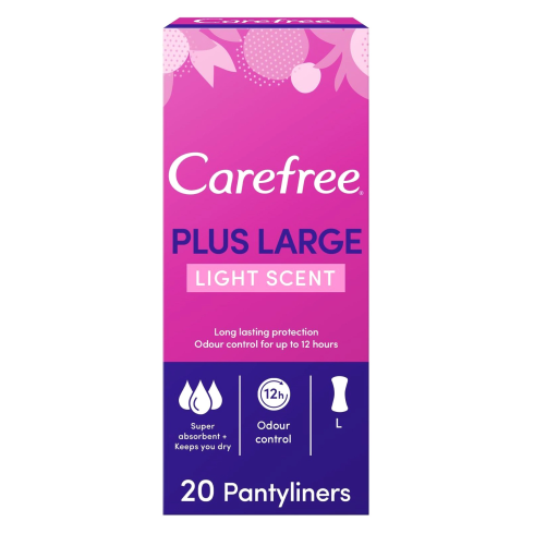 Carefree Liners Plus Large Light Scent (20pcs)