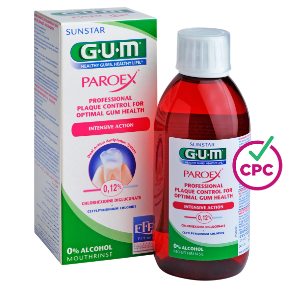 GUM  PAROEX INTENSIVE ACTION MOUTHWASH 300ML