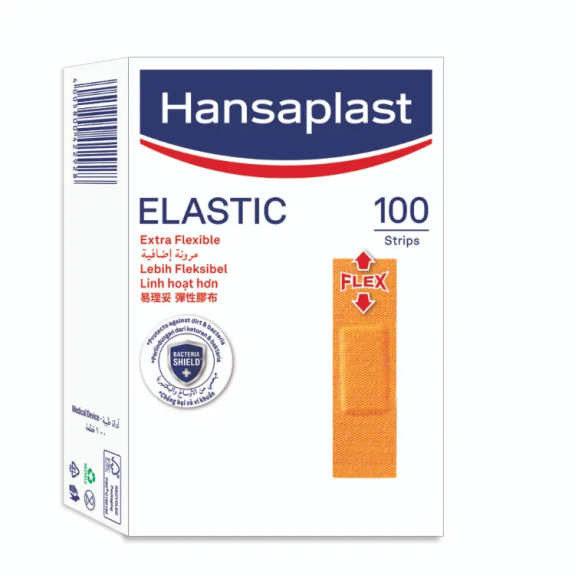 Hansaplast Elastic Plasters (100 Strips)