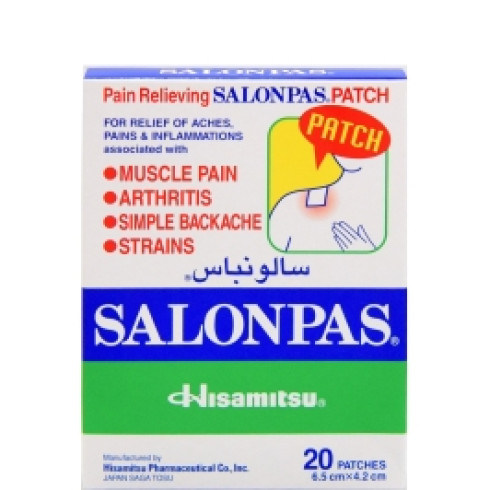 SALONPAS SIZE 6.5 X 4.2 CM * 20PLASTERS