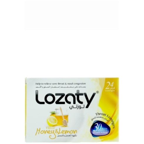 Lozaty Honey & Lemon Lozenges (24 Lozenges)