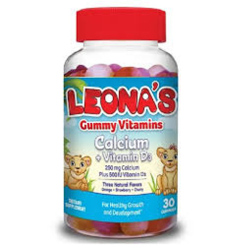 LEONA'S GUMMY VITAMINS CALCIUM + VIT D3 30S