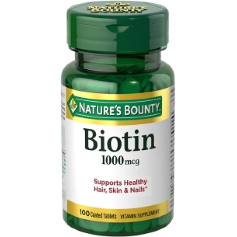 NATURE'S BOUNTY BIOTIN 1000MCG TAB 100S