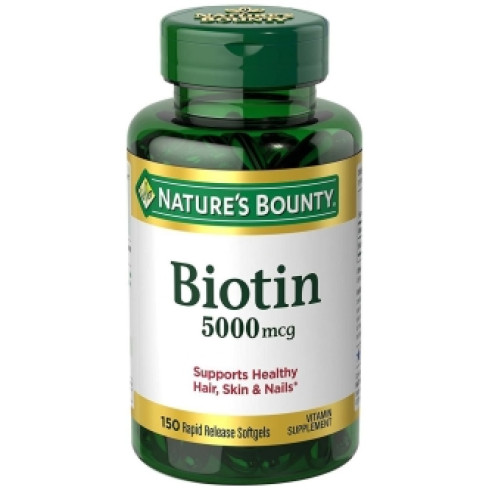 NATURE'S BOUNTY BIOTIN 5000MCG 150S SOFTGELS