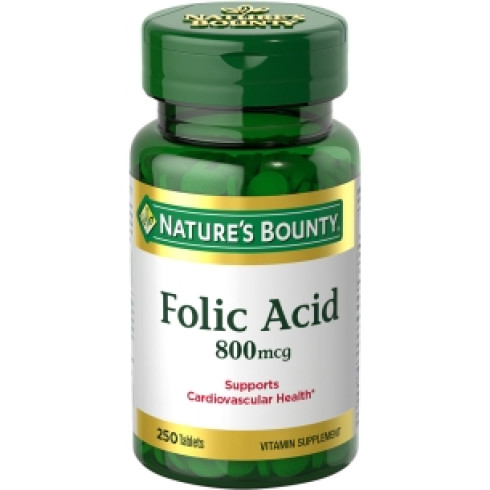 NATURE'S BOUNTY FOLIC ACID 800MCG* 250 TABLETS