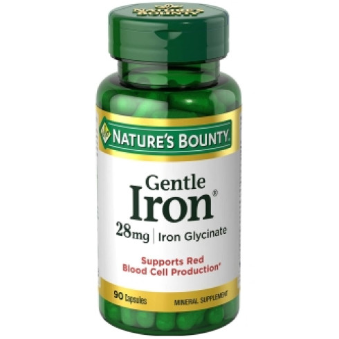 NATURE'S BOUNTY GENTLE IRON 28MG* 90 CAPSULES