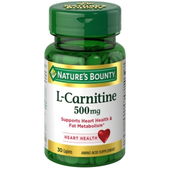 NATURE'S BOUNTY L-CARNITINE 500MG* 30CAPLETS