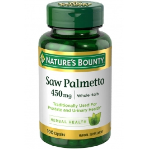 NATURE'S BOUNTY SAW PALMETTO 450MG* 100 CAPSULES