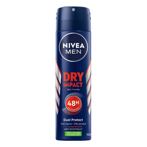 Nivea Men Dry Impact Antiperspirant Spray (150ml)