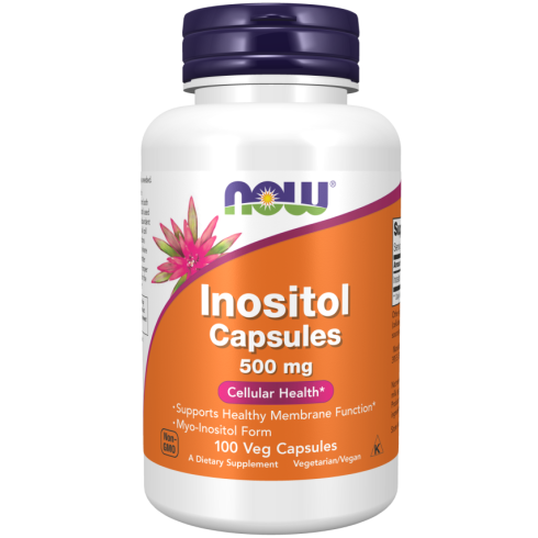 NOW INOSITOL 500MG 100 VEG CAPSULES