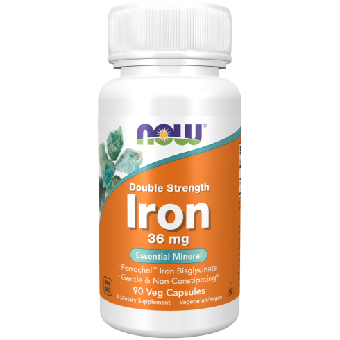 NOW IRON 36MG 30 VEG CAPSULES