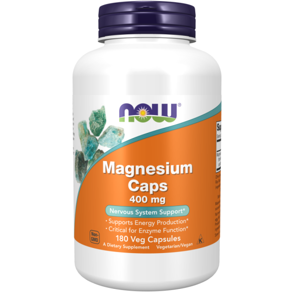 NOW MAGNESIUM 400MG 180 VEG CAPSULES