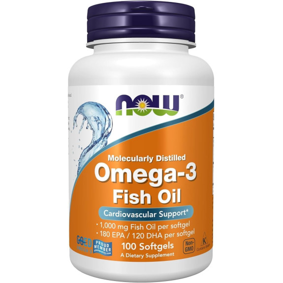 NOW OMEGA 3 FISH OIL 100 SOFTGELS