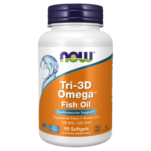 NOW TRI-3D OMEGA FISH OIL 90 SOFTGELS