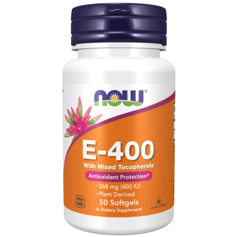 NOW VITAMIN E 400IU 50 SOFTGELS