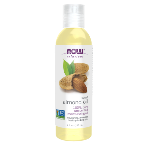 NOW Sweet Almond Oil 100% Pure, Unscented (118ml)