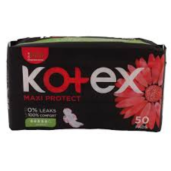 KOTEX MAXI PROTECT PADS SUPER WINGS 50S