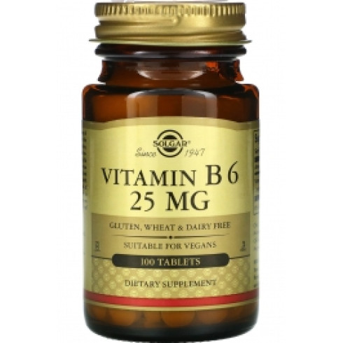 SOLGAR VITAMIN B6 25MG* 100 TABLETS