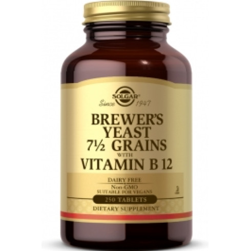 SOLGAR BREWERS YEAST WITH B12 250TAB