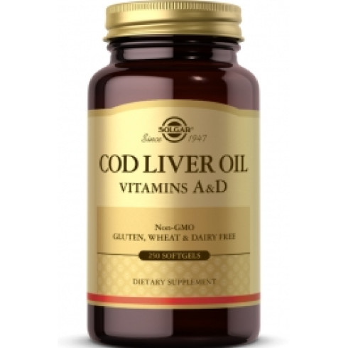 SOLGAR COD LIVER WITH VITAMIN A & D* 250 SOFTGELS