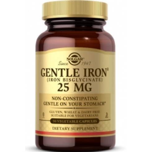 SOLGAR GENTLE IRON 25MG* 90 VEGETABLES CAPSULES