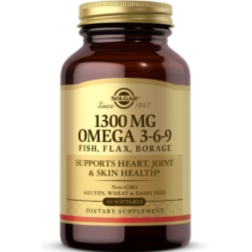 SOLGAR OMEGA 3-6-9 FISH FLAX BORAGE 1300MG 60S