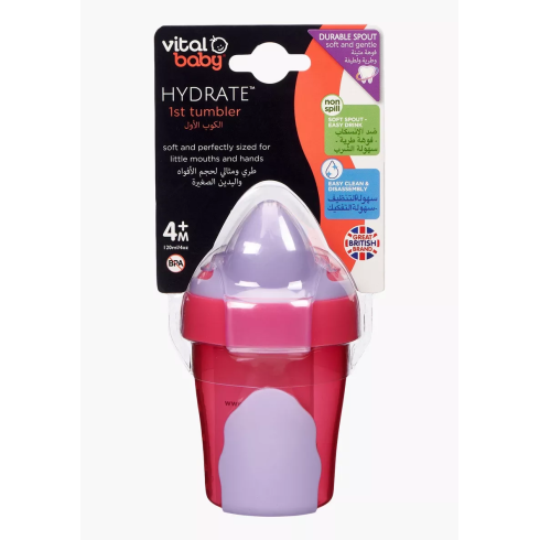 Vital Baby Hydrate First Tumbler (120ml, Pink)