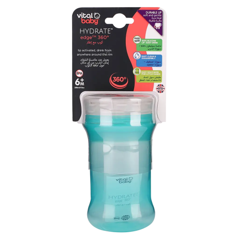 Vital Baby Hydrate 360° Edge Cup (280ml, Green)