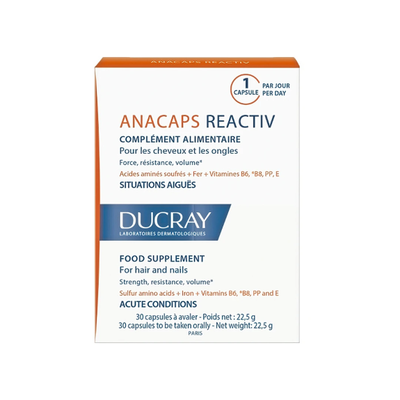 Ducray Anacaps Reactiv Hair & Nails Acute Conditions (30 Caps)