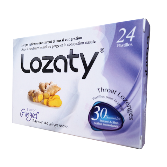 Lozaty Ginger Lozenges (24 Lozenges)