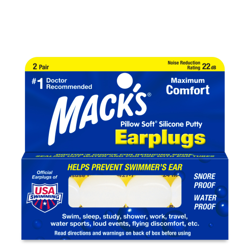 Mack's Pillow Soft® Silicone Putty Ear Plugs (2 Pairs)