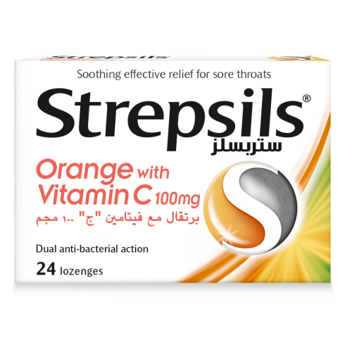 Strepsils Orange with Vitamin C (24 Lozenges)