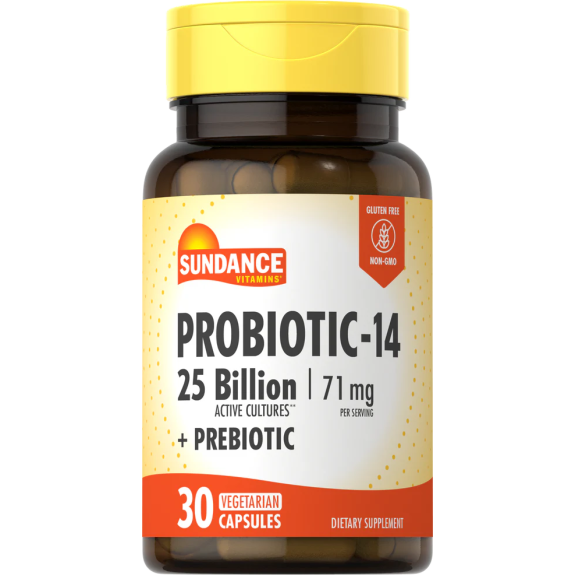 Sundance Probiotic-14 25 Billion Active Cultures/71mg, 30 Capsules