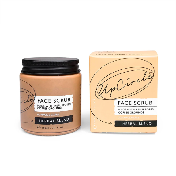 UPCIRCLE COFFEE FACE SCRUB-HERBAL BLEND 100ML-JAR