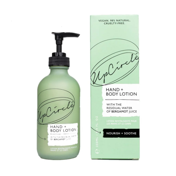 UPCIRCLE HAND+BODY LOTION WITH BERGAMOT WATER-PUMP